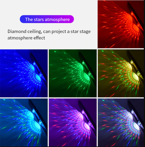 Betoverende auto LED sfeerverlichting in het donker, verhoogt comfort en stijl in het interieur.