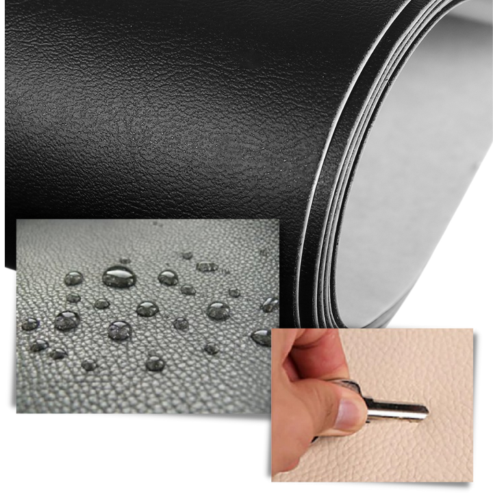 Duurzame zelfklevende patch voor leer reparatie; herstel bankstellen, autostoelen of tassen snel en effectief.