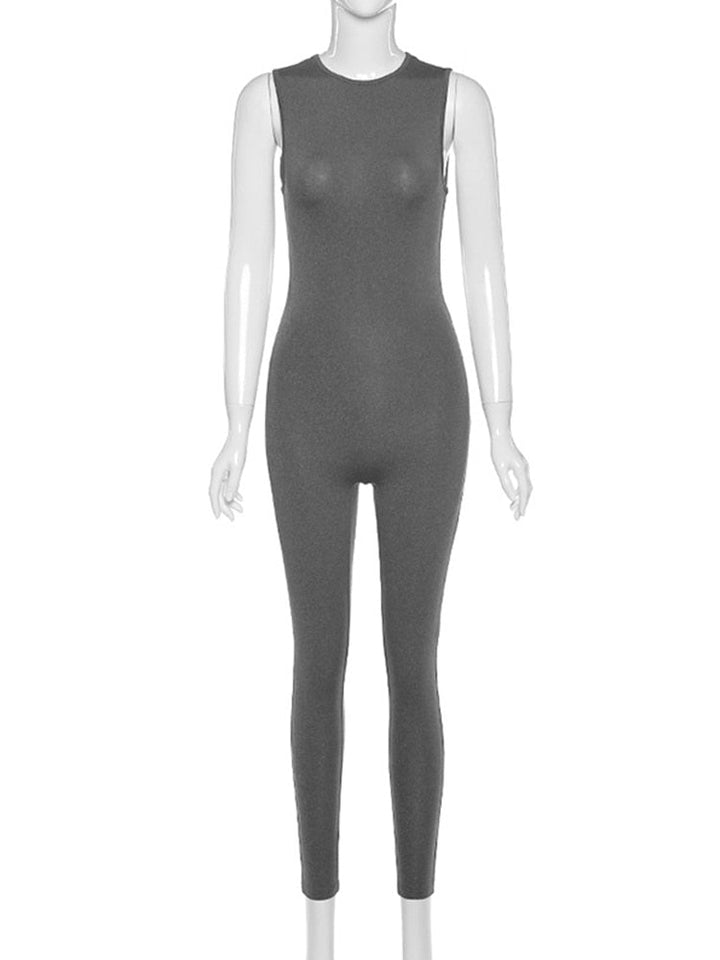 Dames fitness jumpsuit met lange mouwen; trendy workout romper, essentieel voor de actieve vrouw.