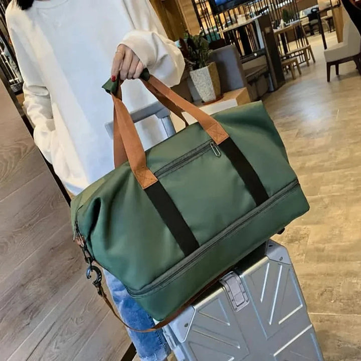 Grote reistas voor dames en heren, duffelbag met aparte vakken voor schoenen en natte kleding.
