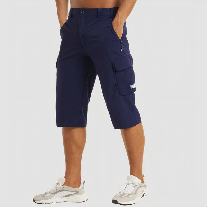 Mannen cargo shorts, sneldrogend met praktische zakken, ideaal voor zomerse casual herenmode.