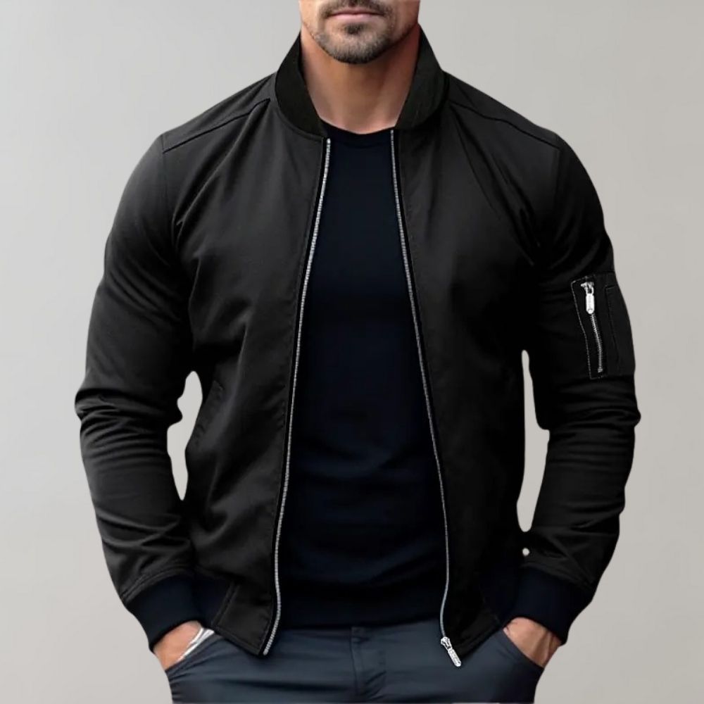 Stijlvol casual heren bomberjack, een veelzijdig lichtgewicht jack voor moderne mannen.