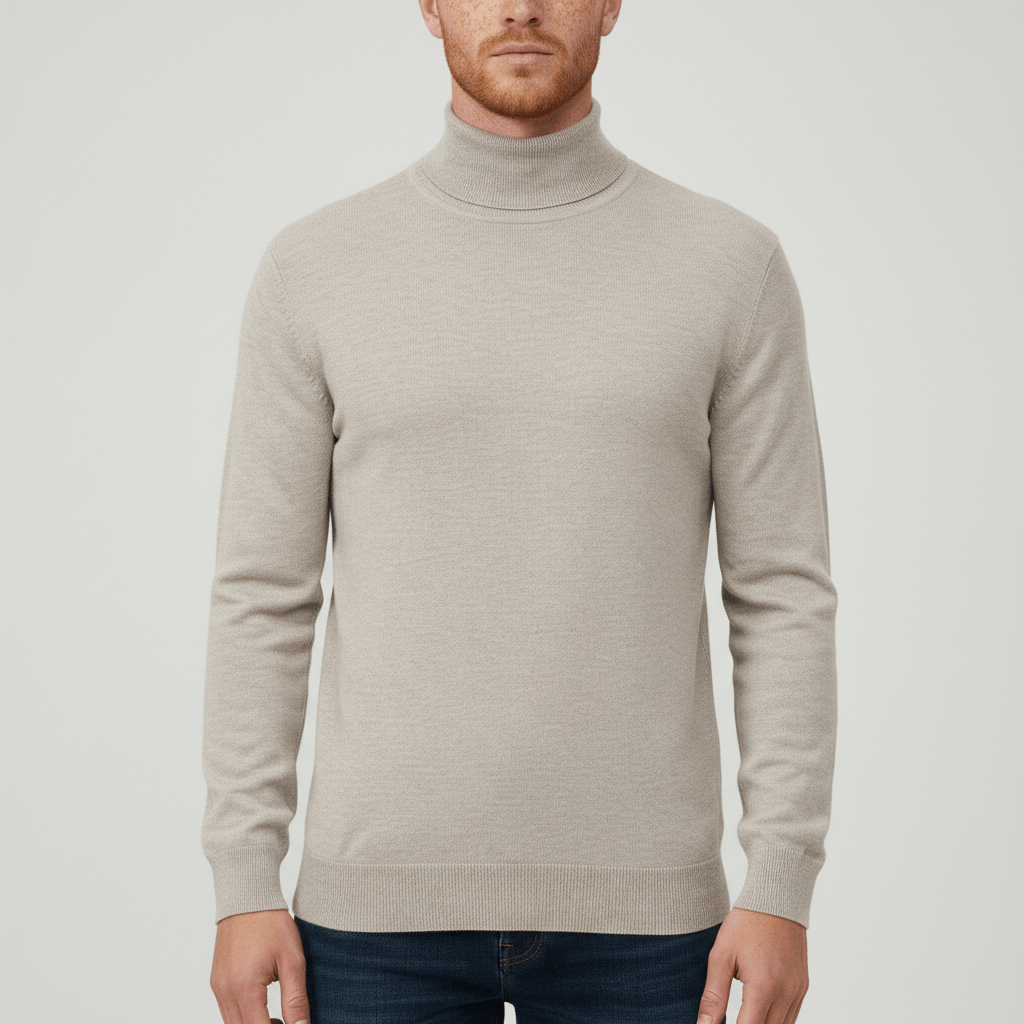 Fijne gebreide slim-fit coltrui heren. Hoogwaardige trui voor een nette en warme uitstraling.