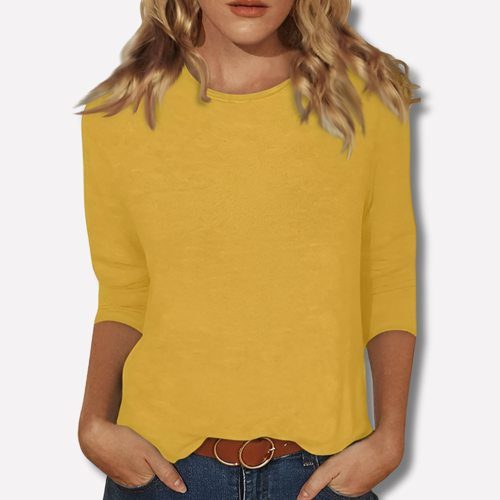 Mode dames shirt met lange mouwen, een stijlvolle en comfortabele top voor dagelijks gebruik.