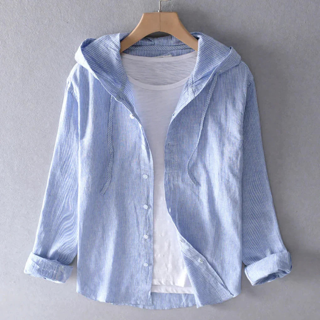 Dames ademende zomerblouse met knoopsluiting en korte mouwen, relaxte pasvorm, ideaal voor warm weer.