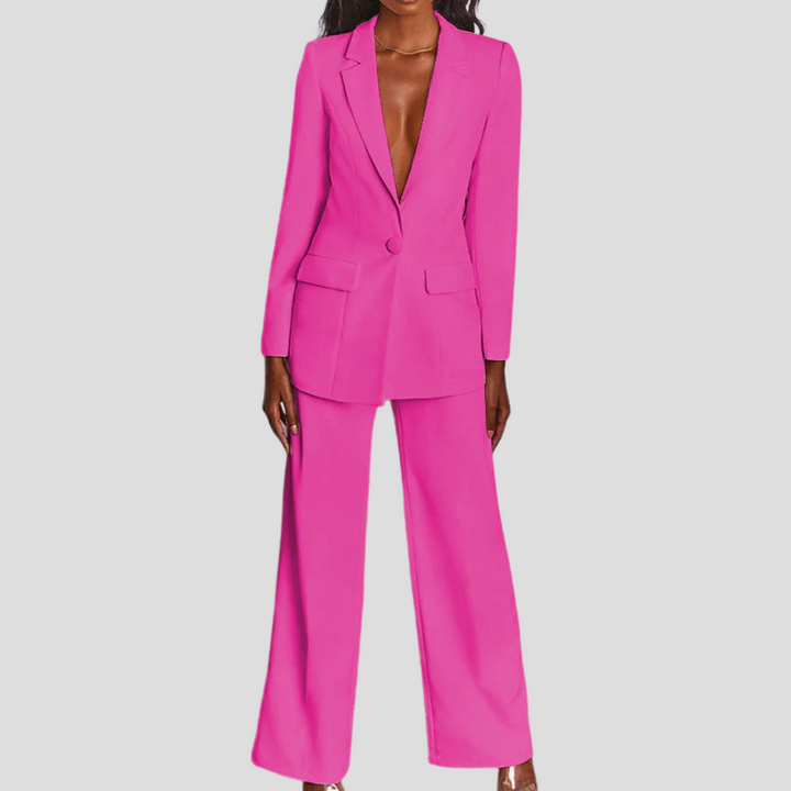 Modieuze pantalonset voor dames, combineert elegantie met veelzijdigheid voor dagelijks gebruik.