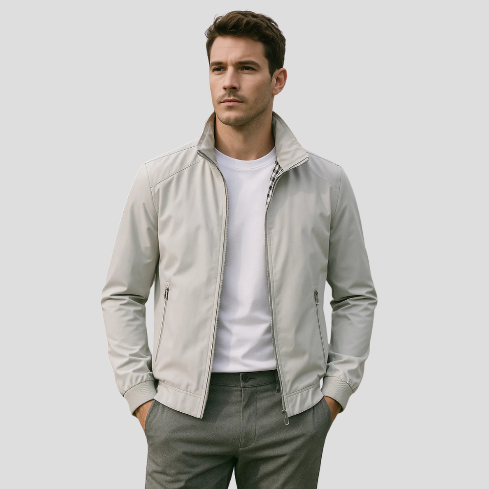 Stijlvolle casual herenjas, perfect als lichtgewicht bovenkleding voor moderne mannen. Comfortabele lente- en zomerjas.