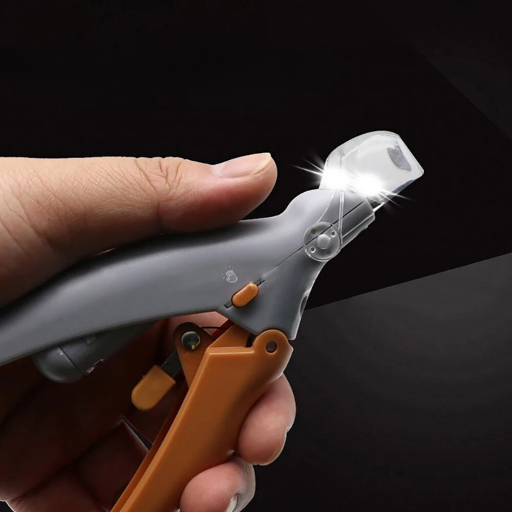 Veilige nagelknipper met LED-licht voor de verzorging van hondennagels en kattennagels. Ergonomisch design.