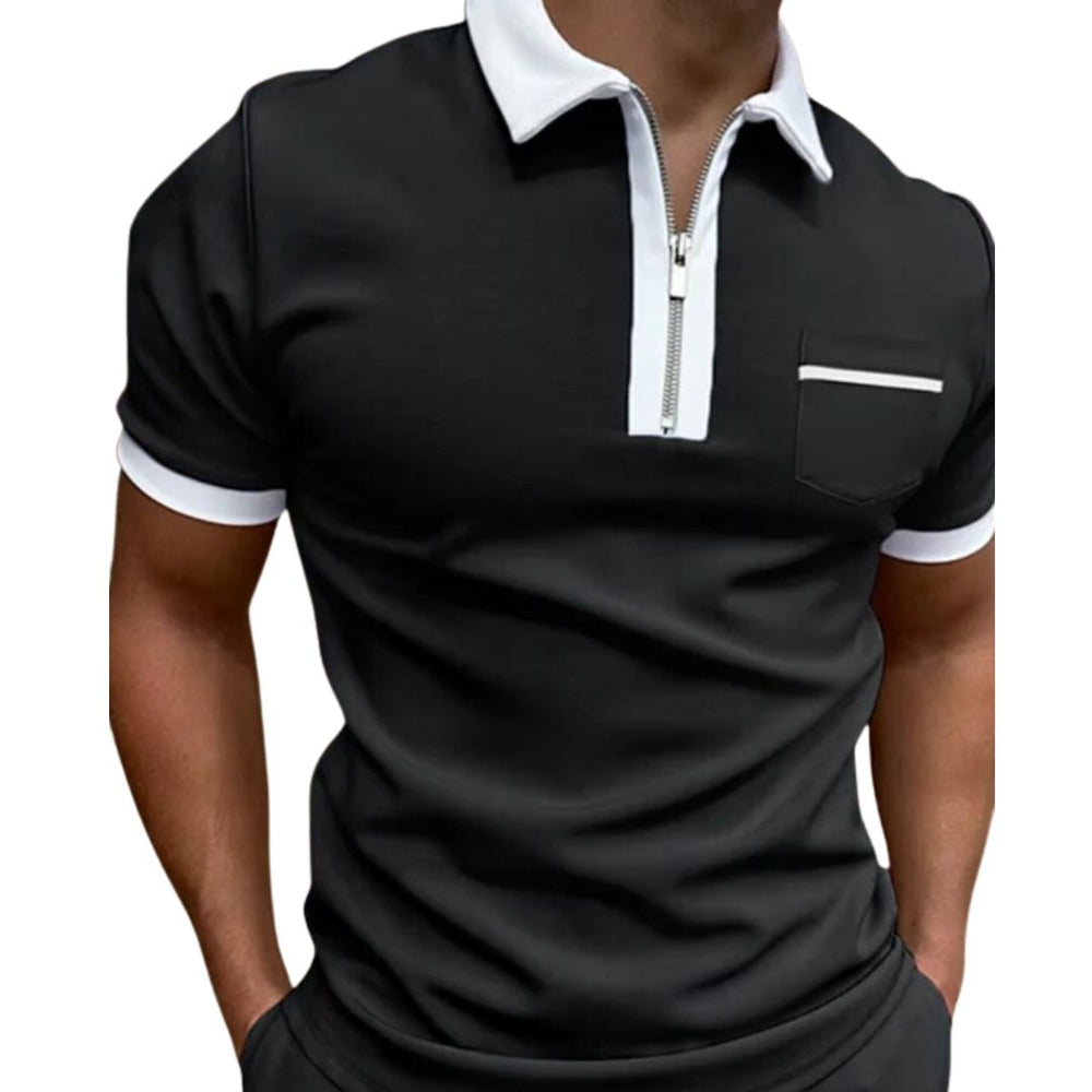 Modieus oversized heren poloshirt, perfect voor een stijlvolle casual look. Zacht, comfortabel en met borstzak.