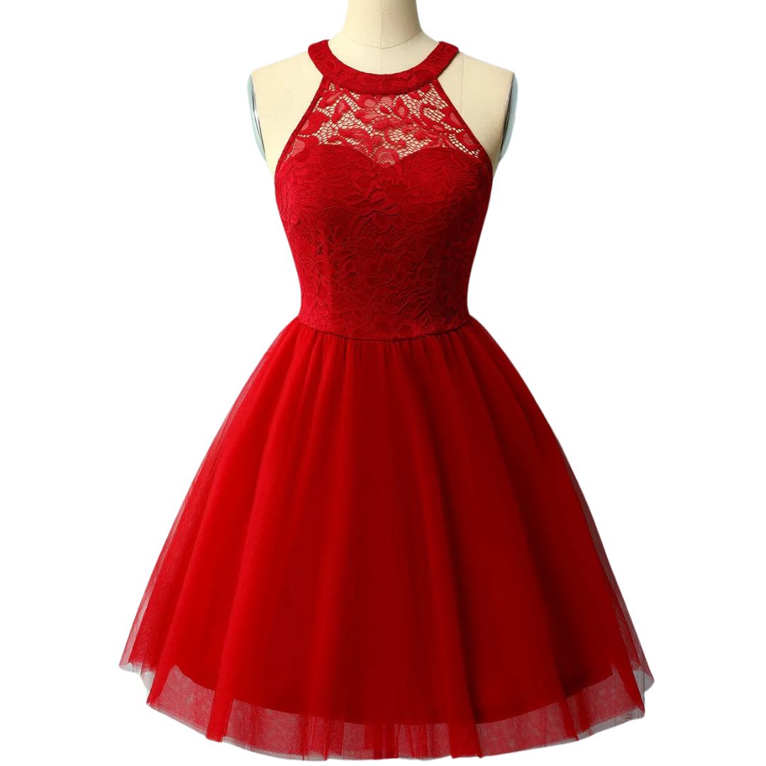 Klassieke zwarte galajurk met elegante halterlijn, een tijdloze avondjurk voor dames.