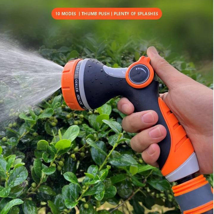 Draagbare, verstelbare hogedrukreiniger sproeier voor efficiënte reiniging van tuin en terras.