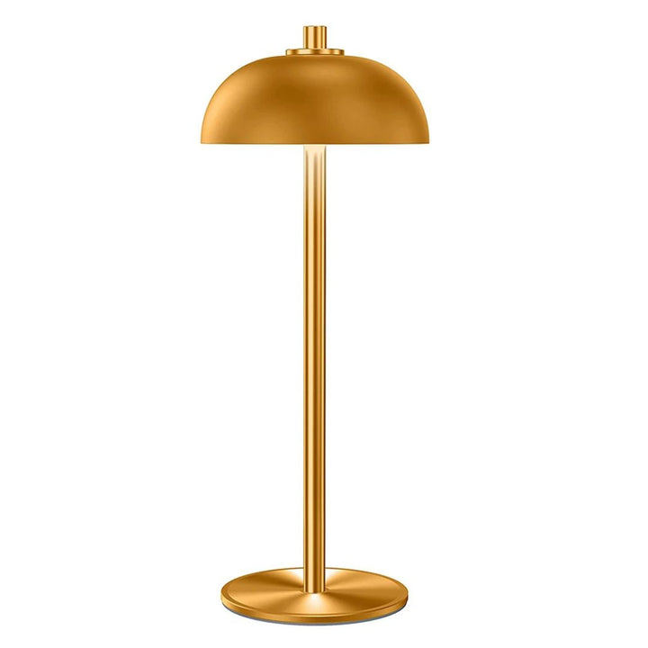 Draadloze LED paddenstoel tafellamp met sfeervolle touch verlichting voor een modern interieur.