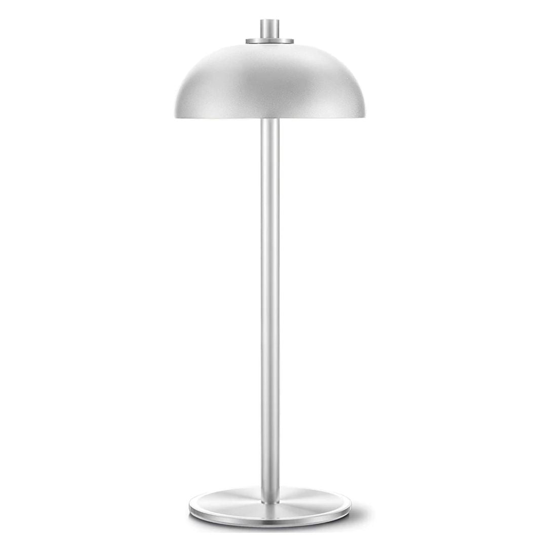 Oplaadbare paddenstoel sfeerlamp met instelbare LED touch bediening, ideaal als decoratie.