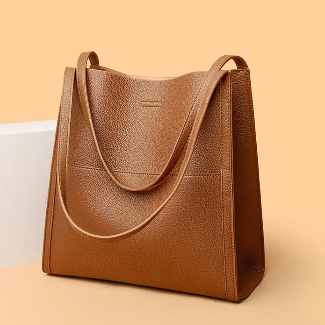 DailyLux dames leren handtas, ruime schoudertas, stijlvol en veelzijdig voor al je benodigdheden.
