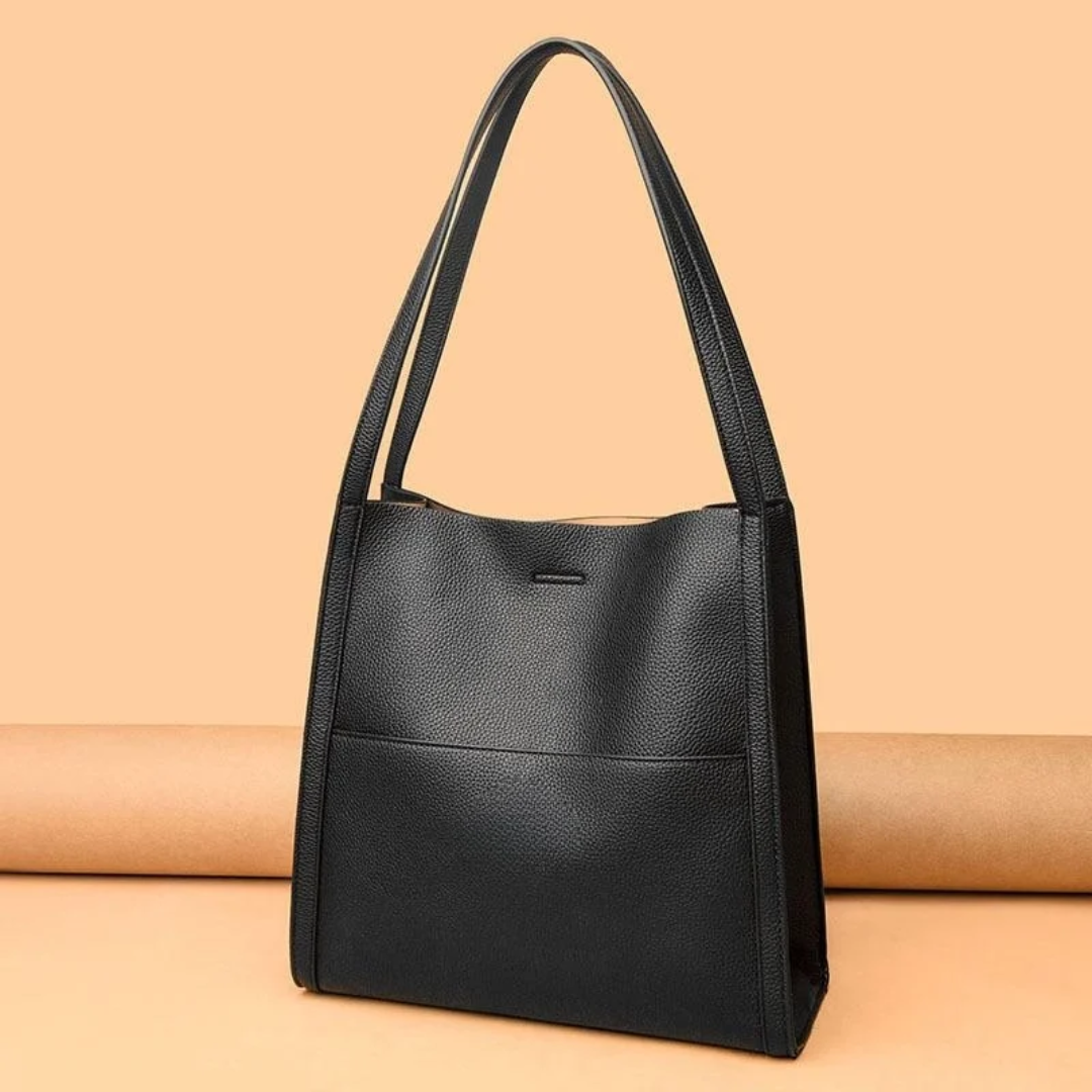 Elegante ruime leren dames schoudertas DailyLux, royale capaciteit, ideaal voor elke gelegenheid.