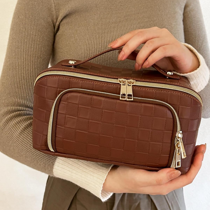 Reis make-up tas, waterdicht en grote capaciteit, ideaal voor alledaags gebruik of vakantie.