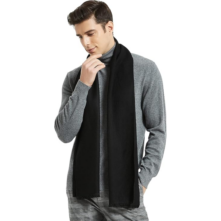 Ryan model kasjmier sjaal, ontworpen voor mannen. Biedt uitzonderlijke warmte en comfort in de winter.