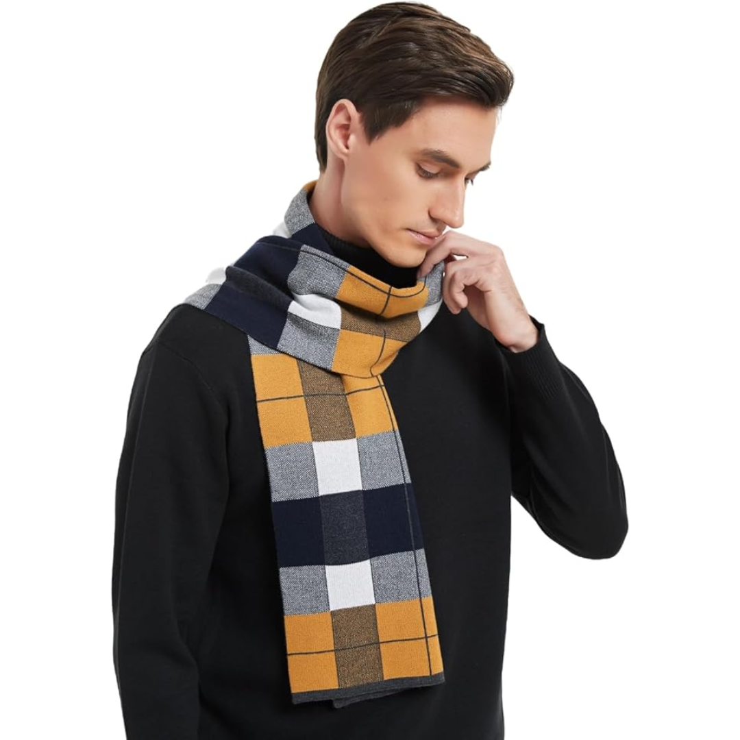 Luxe kasjmier winter sjaal voor mannen Ryan. Elegant en warm heren accessoire, perfect voor koude dagen.