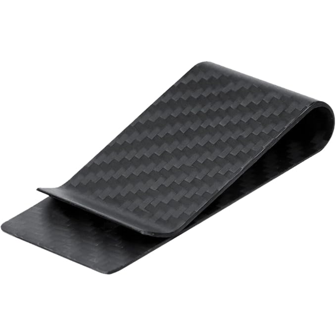Stijlvolle slanke RVS geldclip en kaarthouder voor heren. Houd je kaarten en geld veilig en compact. RazorHold.