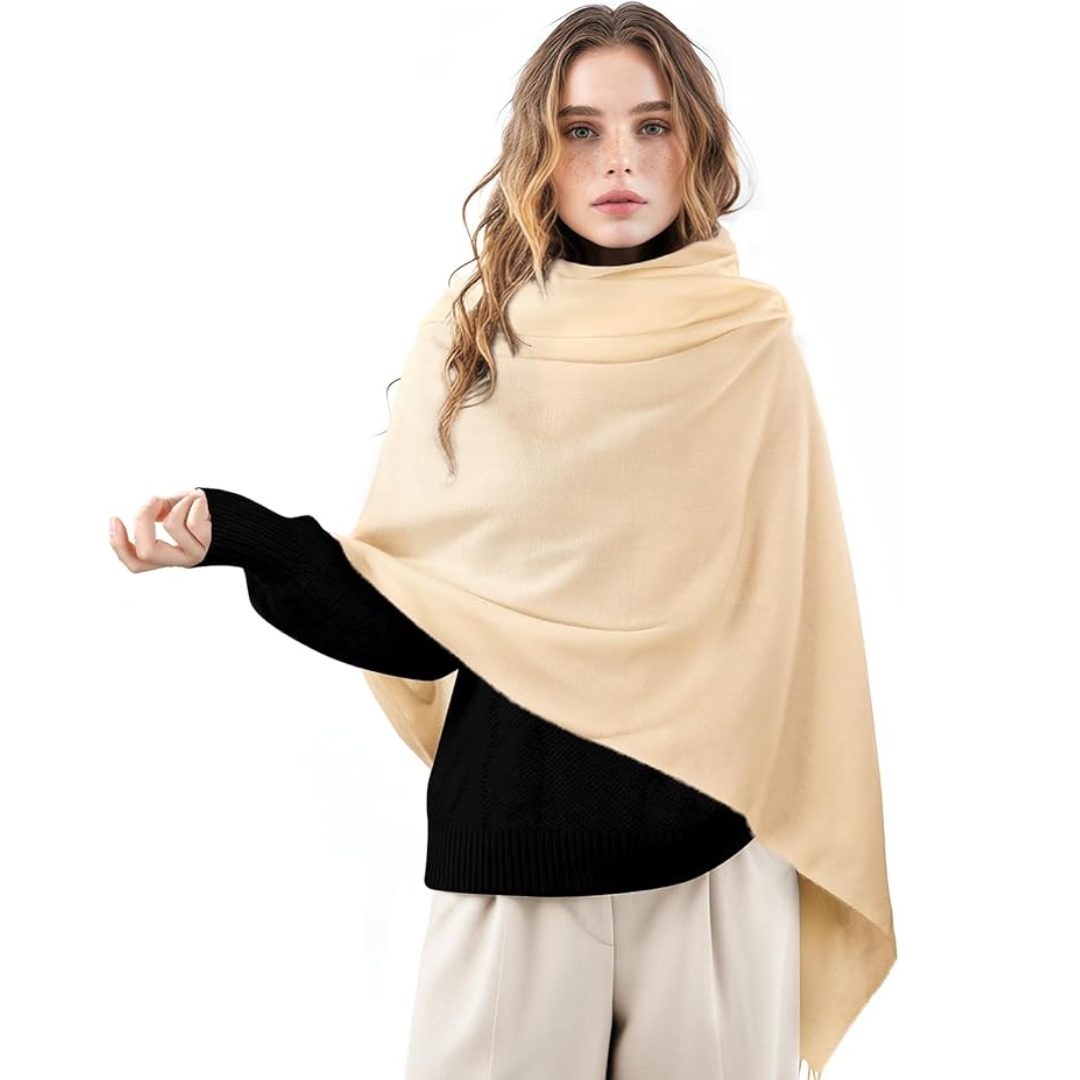 Warme damessjaal van premium kasjmier, super zacht en comfortabel. Perfect voor koude dagen.