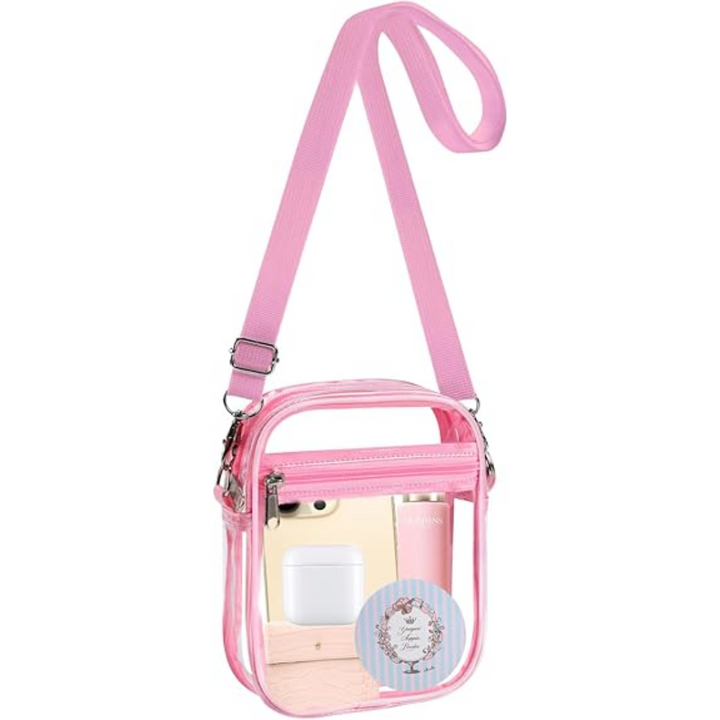 CrystalCross transparante crossbody tas voor dames, perfect voor evenementen.