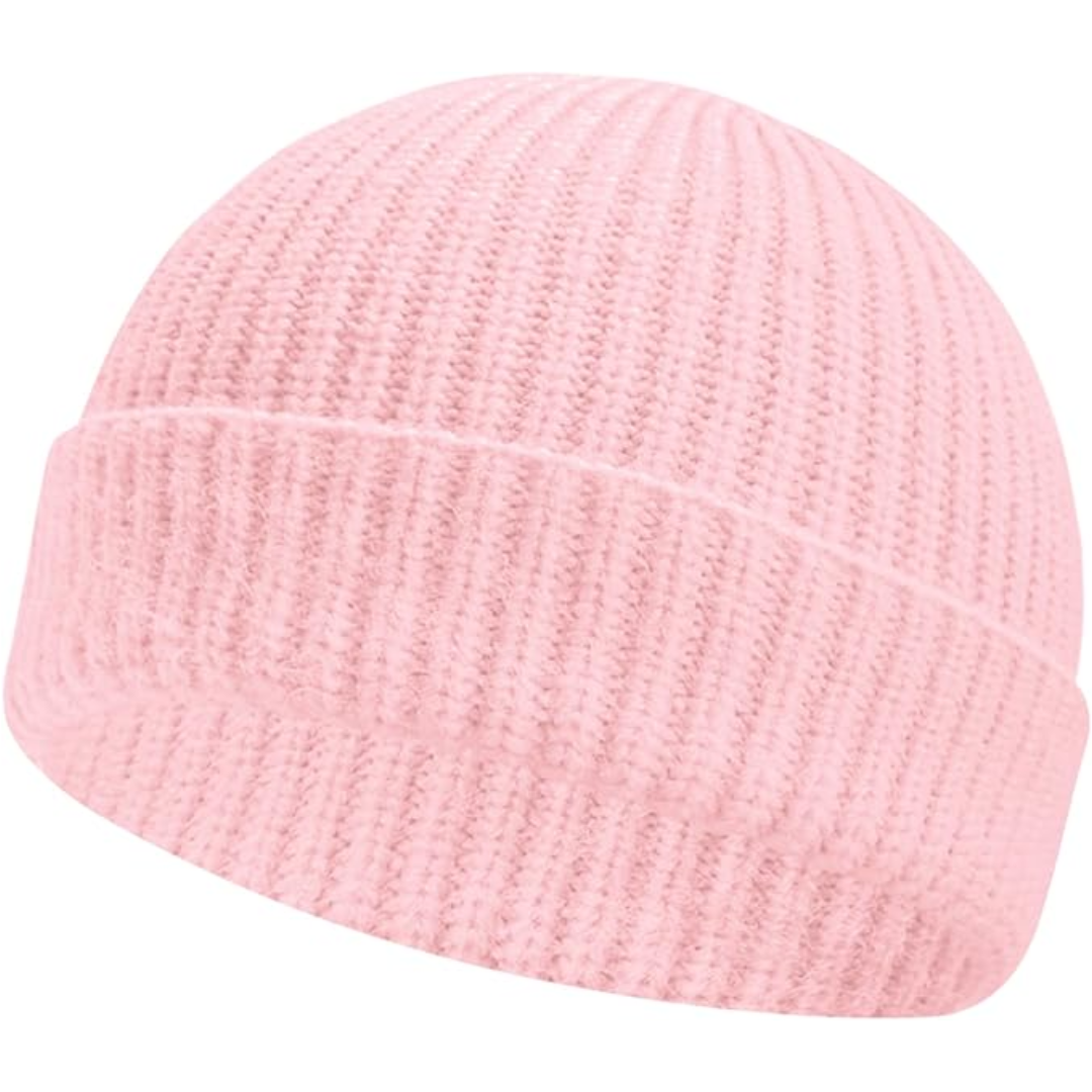 Warme unisex beanie muts met korte manchette, ideaal voor heren en dames in de winter.