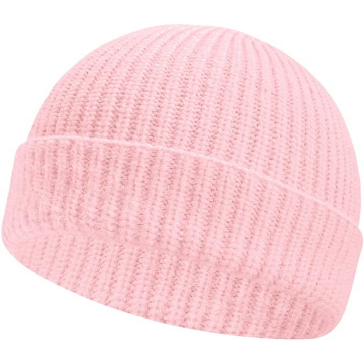 Warme unisex beanie muts met korte manchette, ideaal voor heren en dames in de winter.