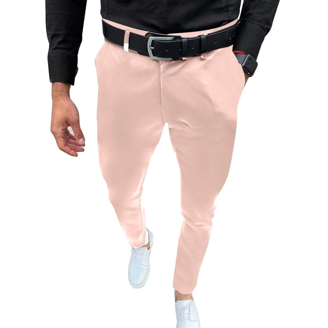 Stijlvolle heren slim fit broek, veelzijdig voor zowel zakelijk als casual; een must-have voor elke garderobe.