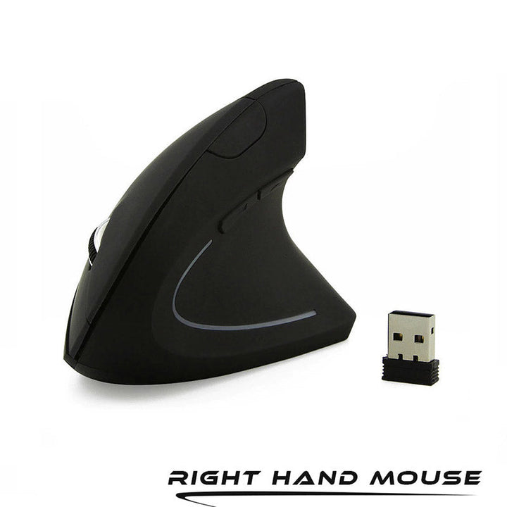 Draadloze ergonomische muis, geschikt voor linkshandig en rechtshandig gebruik, maximale flexibiliteit.