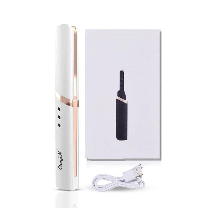 Ergonomische elektrische wimpertang; krult wimpers perfect en veilig, ideaal voor oogmake-up.