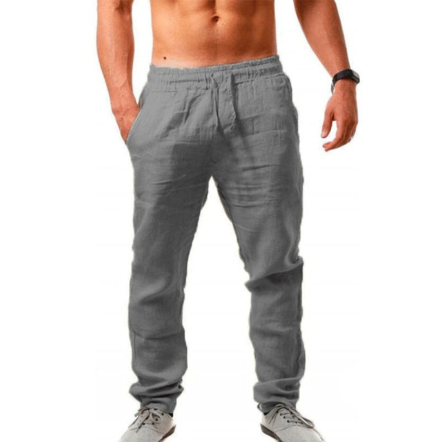 Moderne linnenlook herenbroek voor de zomer, een luchtige, stijlvolle en veelzijdige keuze.