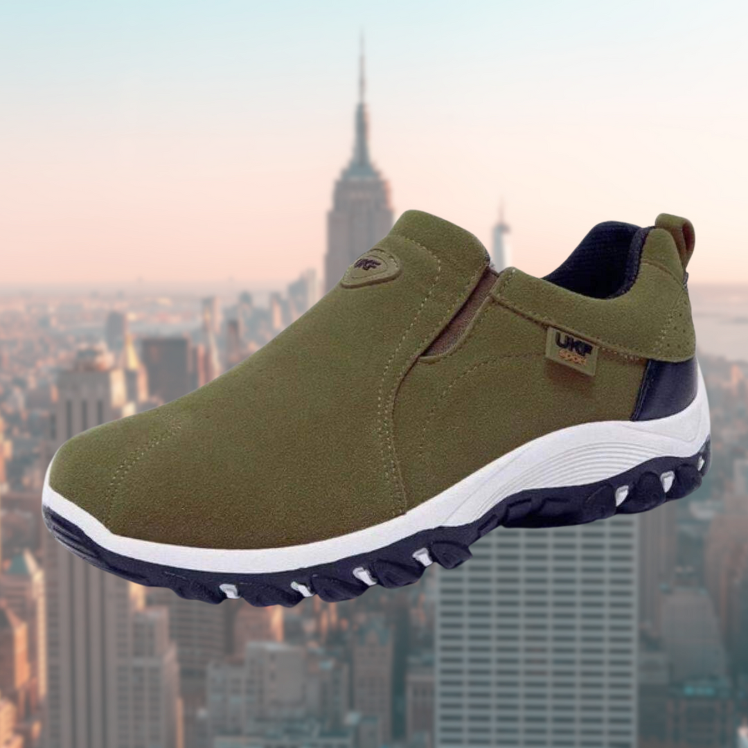 Stijlvolle heren wandelschoenen met geavanceerde demping en lichtgewicht ontwerp. Perfect voor casual en reizen.