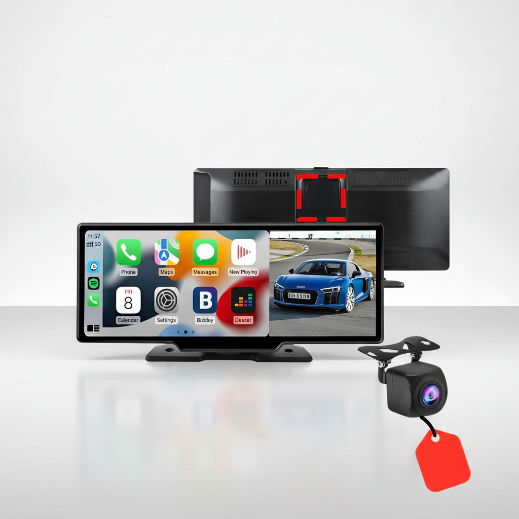 Draadloze auto adapter voor CarPlay en Android Auto. Verbind je telefoon eenvoudig voor veilige navigatie en entertainment.