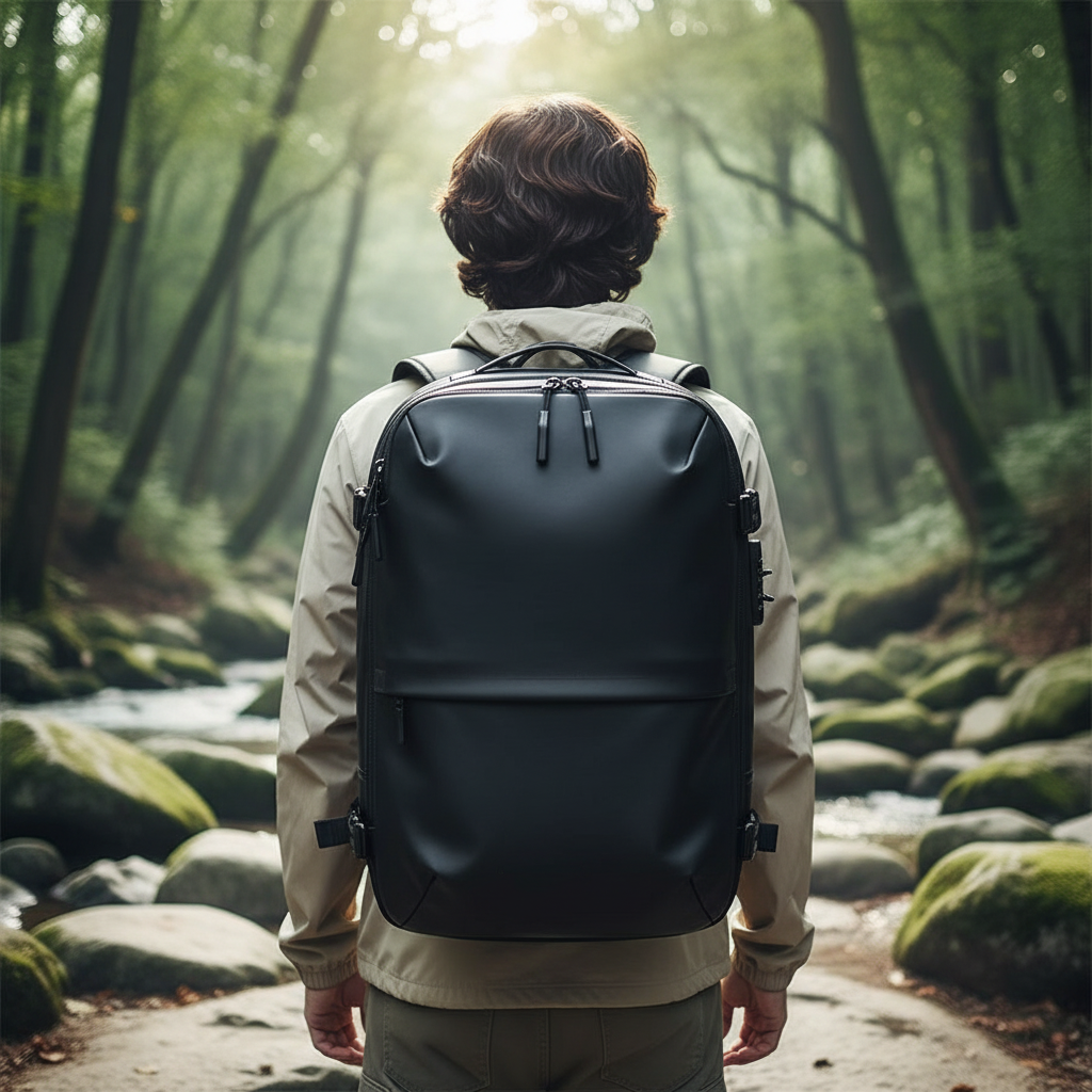 Waterdichte ExpandPack reis- en werkrugzak met compressie, ideaal voor laptop en dagelijks gebruik.