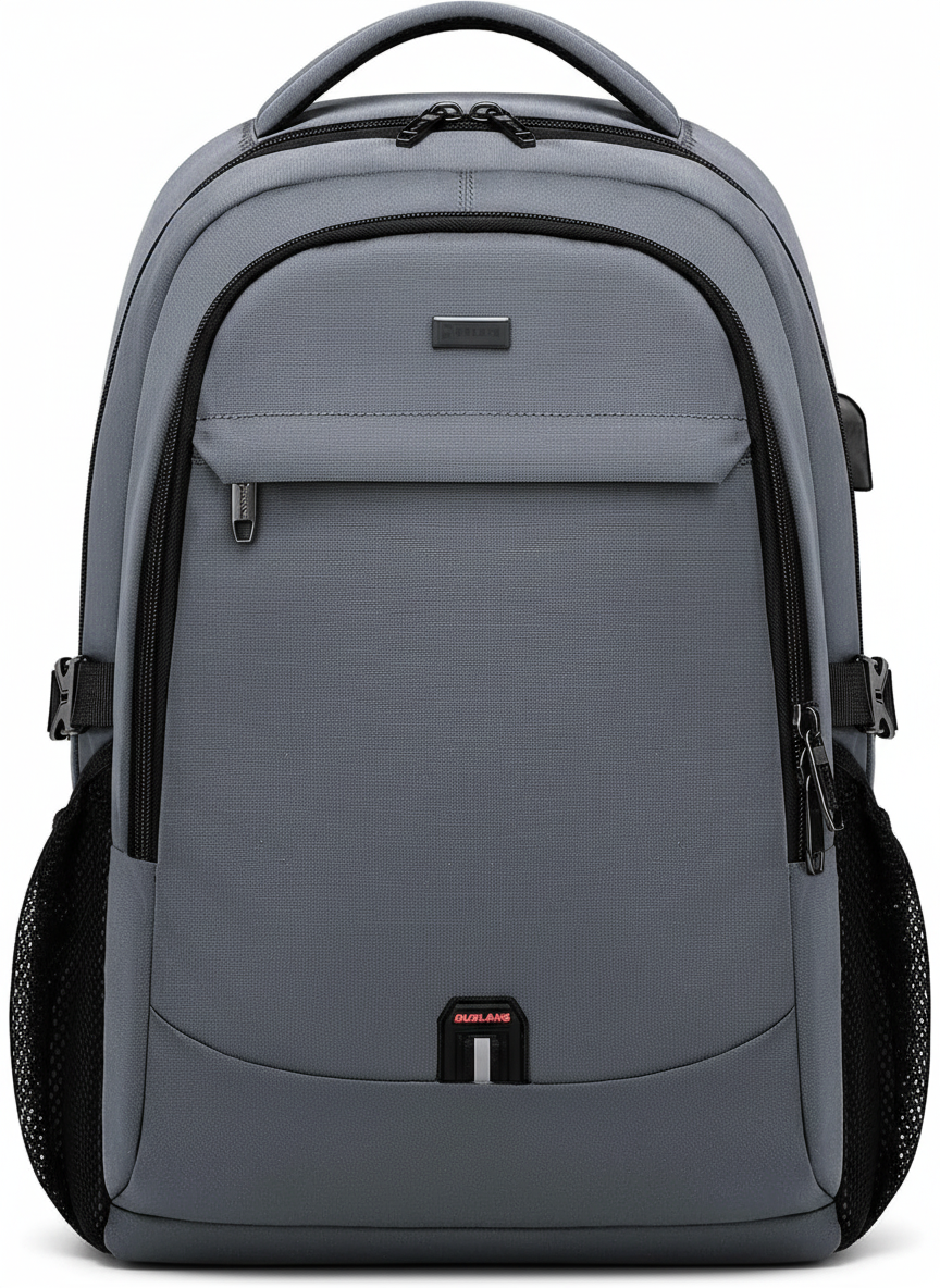 Duurzame waterdichte laptoprugzak met ingebouwde USB-oplader, perfect voor school, werk en reizen.