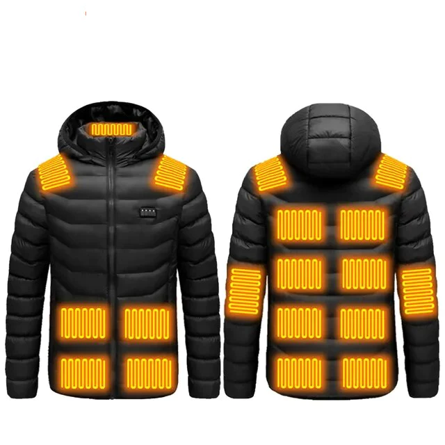Functionele heren USB jas, waterbestendig en comfortabel, ideaal voor de winter.