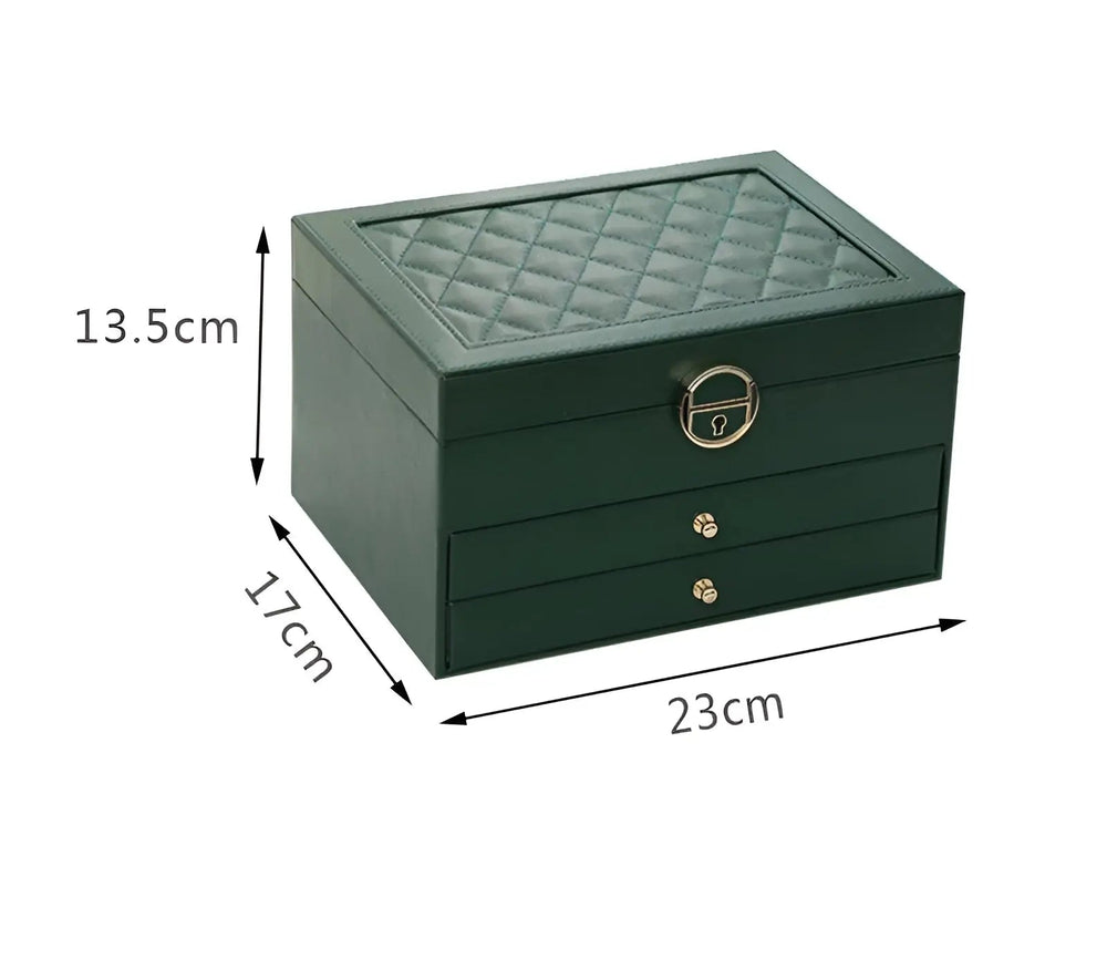 Elegante dames sieradenopslag, meerlaags design met vakken. Perfect cadeau voor georganiseerde presentatie van juwelen.