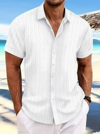 Heren zomershirt korte mouwen, casual mode. Stijlvol en comfortabel voor mannen in de zomer.