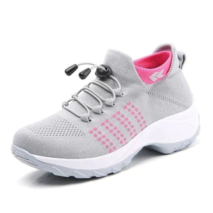 Dames comfort sneakers met ondersteuning voor hallux valgus, perfect voor dagelijks gebruik.