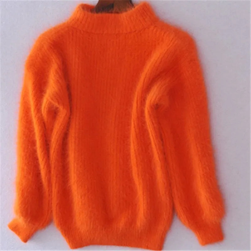 Elegante gebreide damestrui Livia met ronde hals en lange mouwen, modieus en comfortabel.
