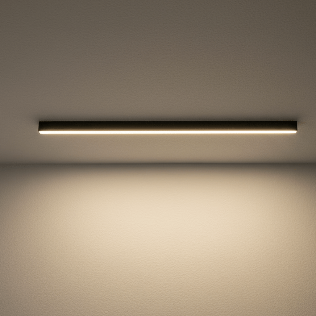 Moderne LED plafondlamp met minimalistisch design, ideaal voor woonkamer of hal.
