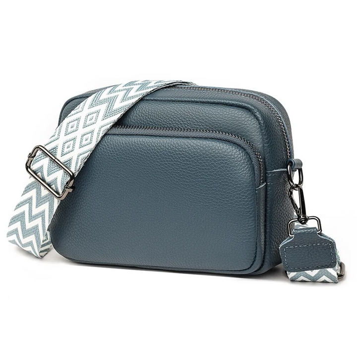 Echt leren dames messenger tas, stijlvol en praktisch voor dagelijks gebruik.