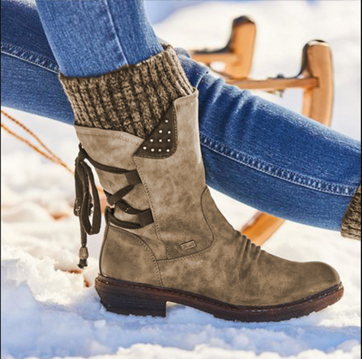Comfortabele dames winterlaarzen, perfect voor winterse wandelingen. Warm, trendy en duurzaam.