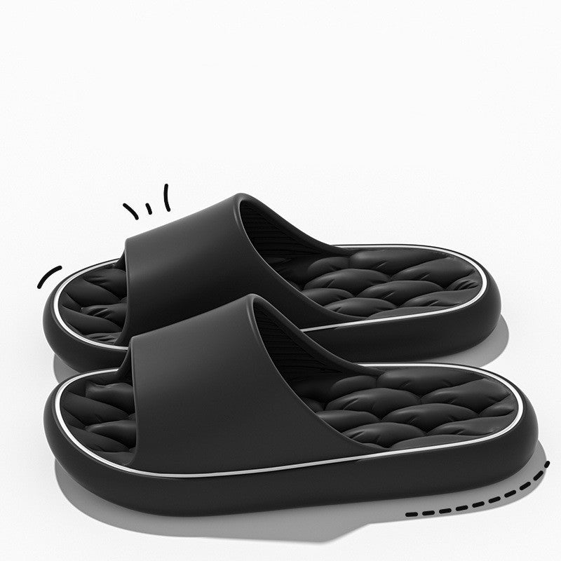 Uniseks comfortabele huis slippers met schokabsorberende dikke zool, perfect voor ontspanning thuis.