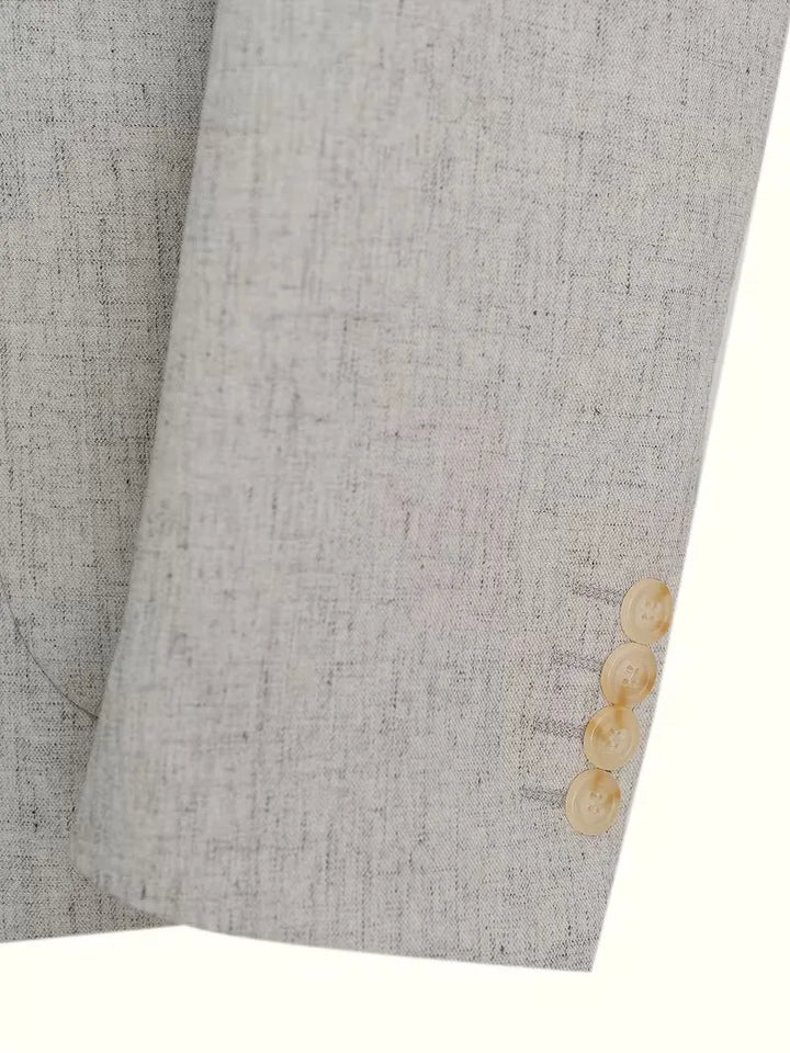 Trendy heren smart-casual blazer met V-hals, lange mouwen en knopen. Een must-have herenmode item.
