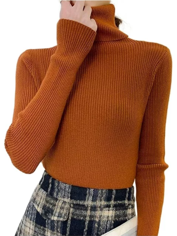 Zachte kasjmierlook dames coltrui, slim fit, essentieel voor de wintergarderobe.