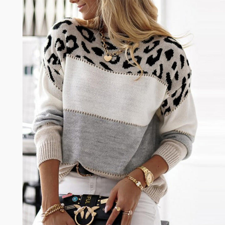 Stijlvolle dames luipaard trui. Warme en trendy YasminShirt, perfect als statement item voor herfstmode.