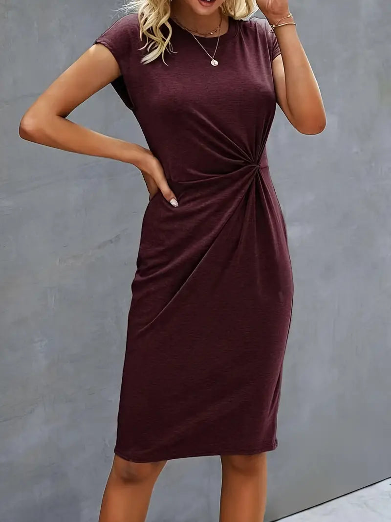 Volledig figuur in elegant vormgevend stretch damesjurkje, diverse kleuren beschikbaar.