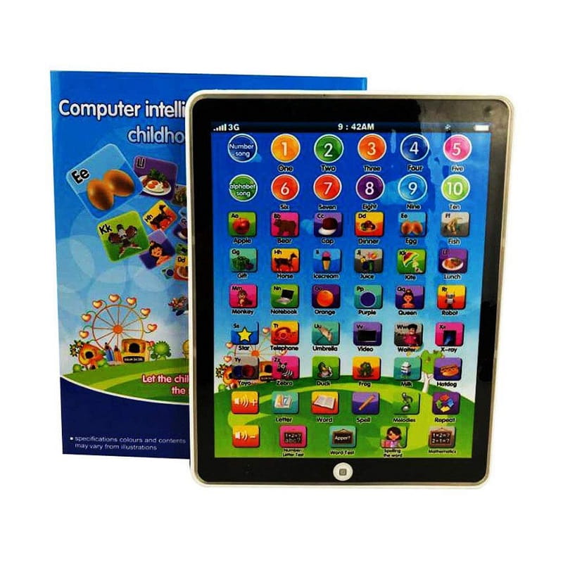 Educatief kindertablet voor peuters, ideaal speelgoed voor interactief leren van kleuren, cijfers en geluiden.