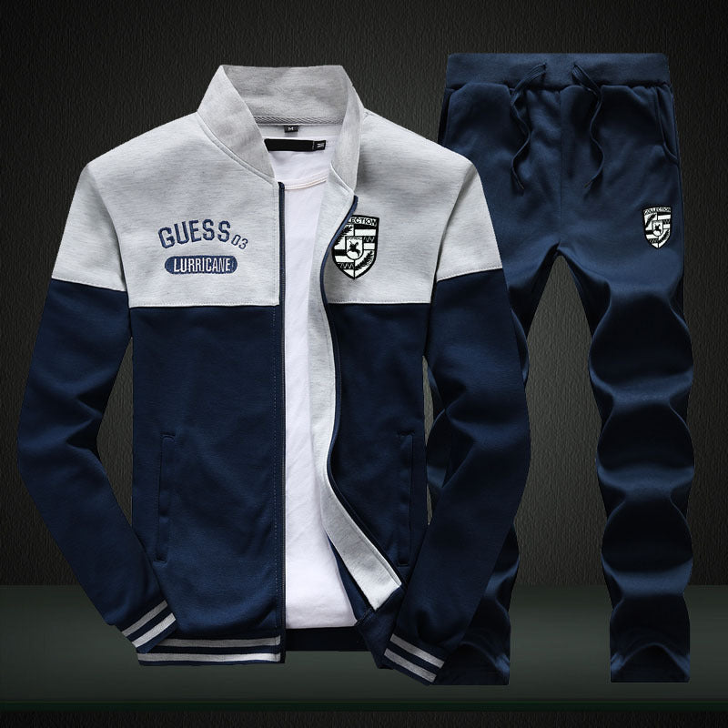 Heren trainingspak in comfortabele baseball stijl, ideaal voor sport en vrije tijd. Ademend.